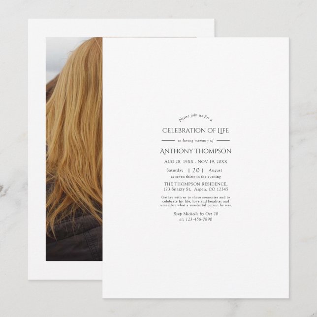 Fête de la vie Invitation (Devant / Derrière)