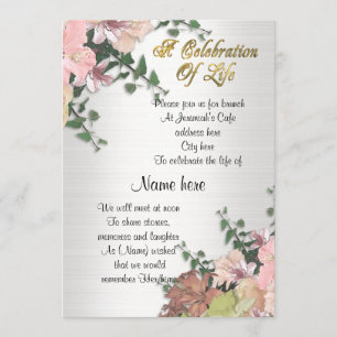 Fête de la vie Invitation aquarelle florale