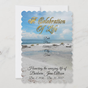 Fête de la vie invitation Beach