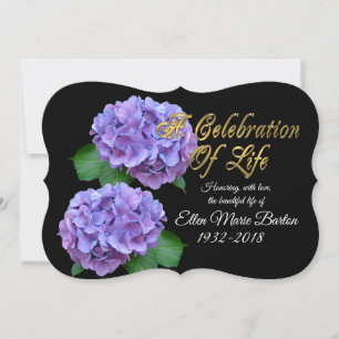 Fête de la vie Invitation fleurs d'hydrangée