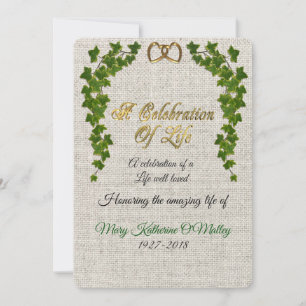 Fête de la vie Invitation Frontière d'Ivy