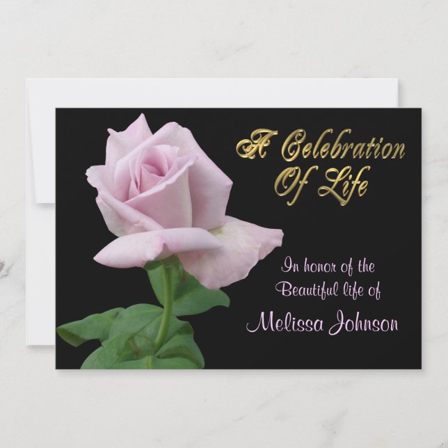 Fête de la vie Invitation lavande rose (Devant)