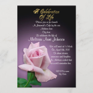 Fête de la vie Invitation lavande rose