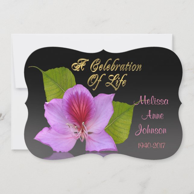 Fête de la vie Invitation Orchidée (Devant)