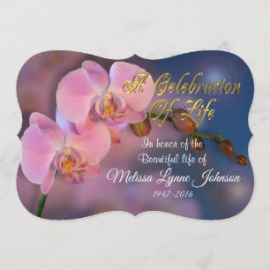 Fête de la vie Invitation orchidées roses