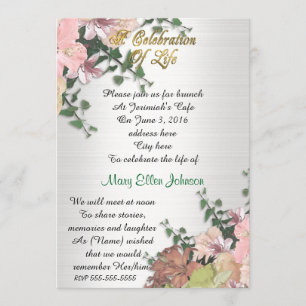 Fête de la vie Invitation Printemps Floral