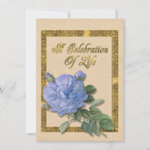 Fête de la vie Invitation rose bleu