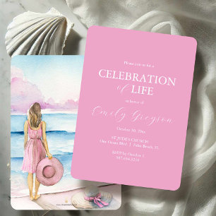 Fête de la vie Invitation Watercolor Beach