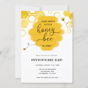 Fête de l'abeille Invitation d'anniversaire