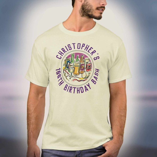 Fête de l'âge 100e anniversaire Bash T-shirt (Créateur téléchargé)