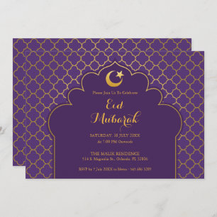 Fête de l'Aïd Invitation Motif marocain