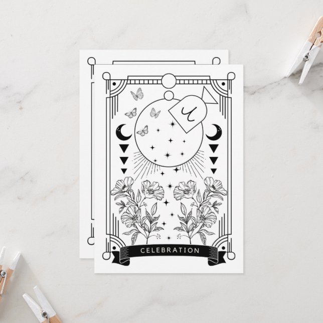 Fête de l'anniversaire de Aries Invitation (Devant/Arrière en situation)