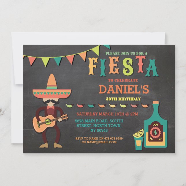 Fête de l'anniversaire Mexique Mexique Invitation  (Devant)