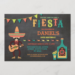 Fête de l'anniversaire Mexique Mexique Invitation