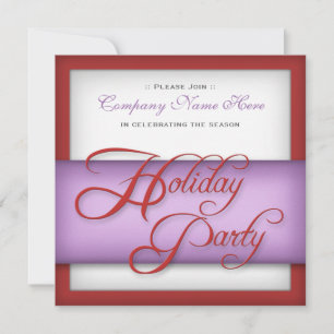 Fête de l'entreprise - Invitations rouge et violet