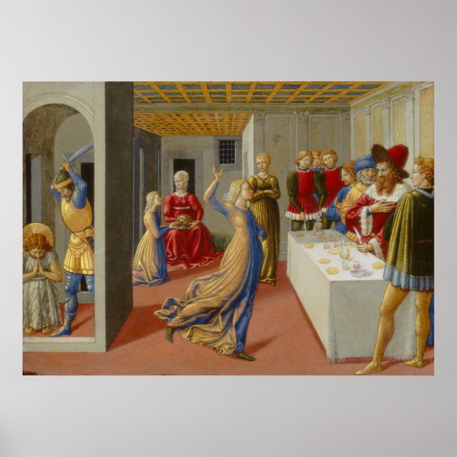 Fête de l'Hérode - Benozzo Gozzoli Poster des Beau (Devant)