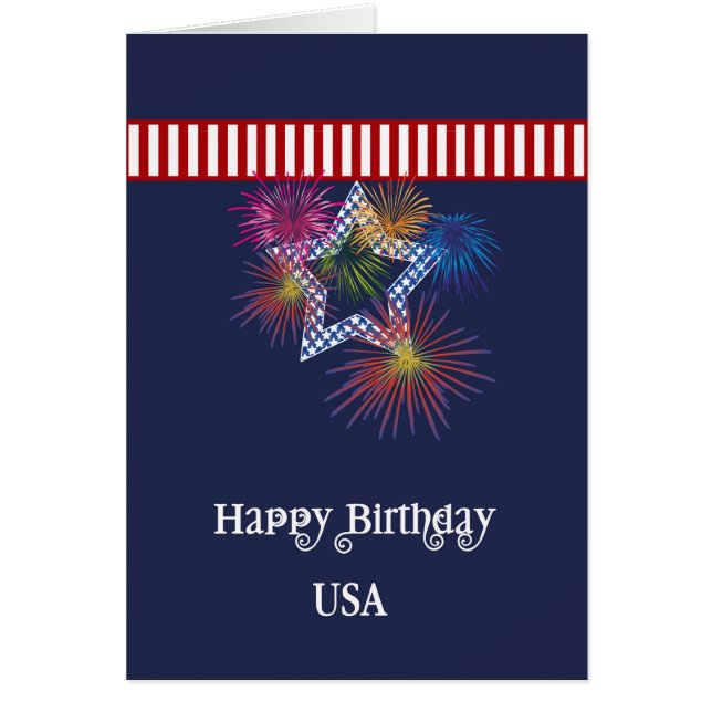 Fête de l'Indépendance Anniversaire USA Card (Devant)