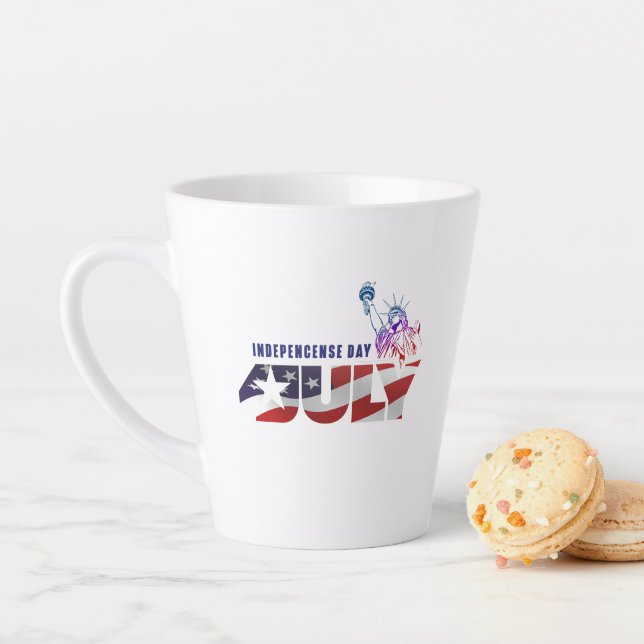 Fête de l'Indépendance | Mug à Latte (En situation)