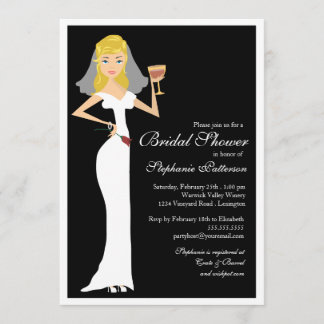 Fête de l'mariée à thème du vin Invitation