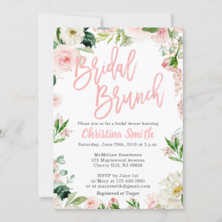 Fête de l'mariée Brunch Invitations florales