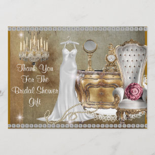 FÊTE DE L'MARIÉE CARTE DE REMERCIEMENTS