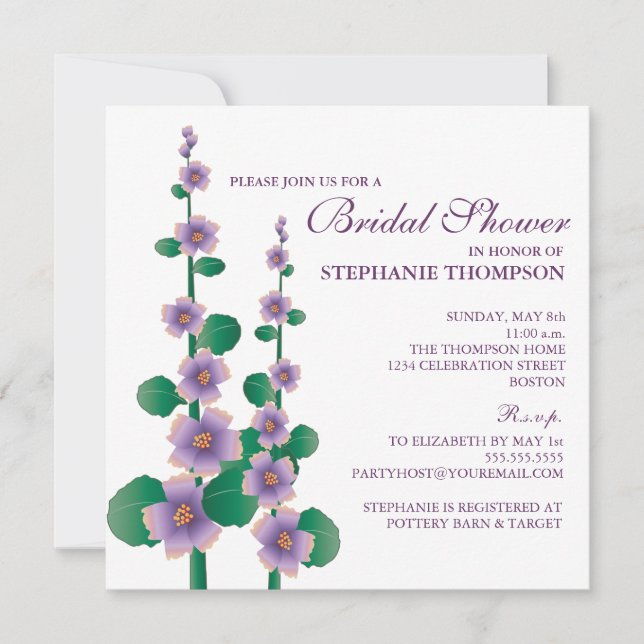 Fête de l'mariée Floral Garden Invitation (Devant)