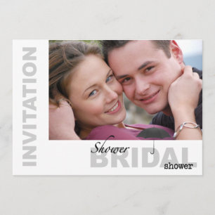 Fête de l'mariée - Invitation de B&W photo personn