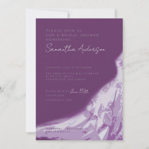 Fête de l'mariée Invitation de la mariée Plum d'au