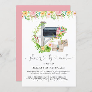 Fête de l'mariée virtuelle florale par invitation