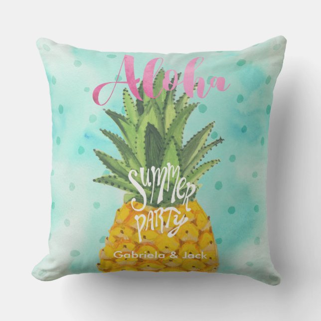 Fête de Luau d'été Housse de Coussin Extérieur Ana (Recto)