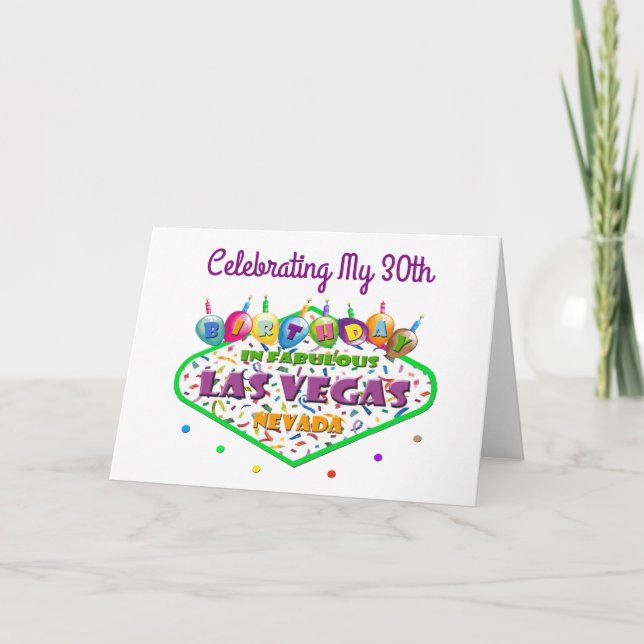 Fête de ma 30e carte d'anniversaire de Las Vegas (Devant)