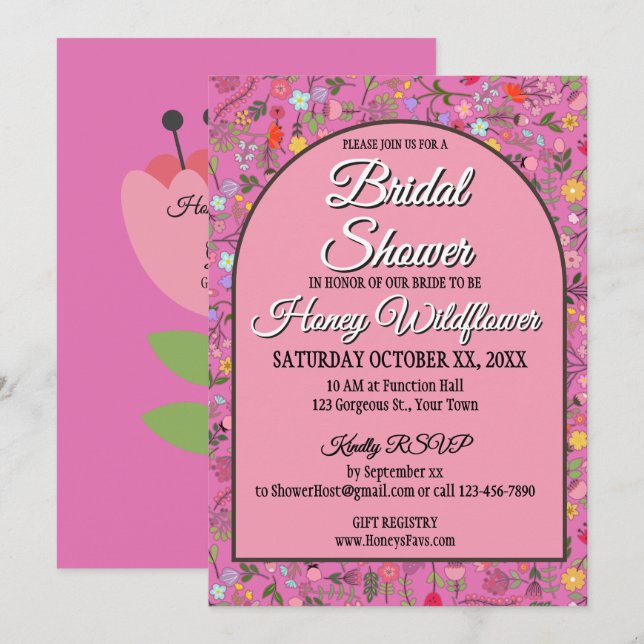 Fête de Mariage Fleurs Sauvages de Printemps Amara (Devant / Derrière)