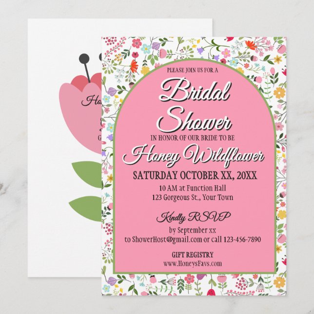 Fête de mariage floral avec des fleurs sauvages pr (Devant / Derrière)