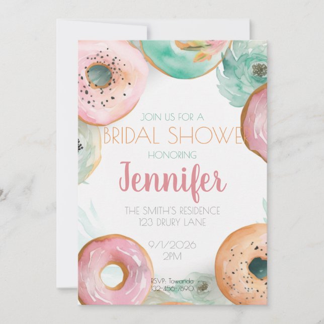 Fête de mariage - Invitation Donut (Devant)