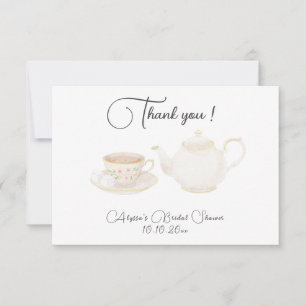 Fête de mariage thé aquarelle Merci