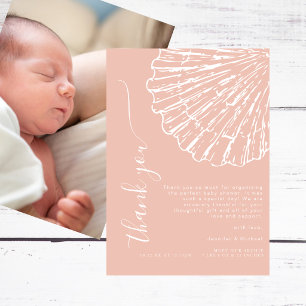 Fête de naissance de bébé fille rose Coastal Blush
