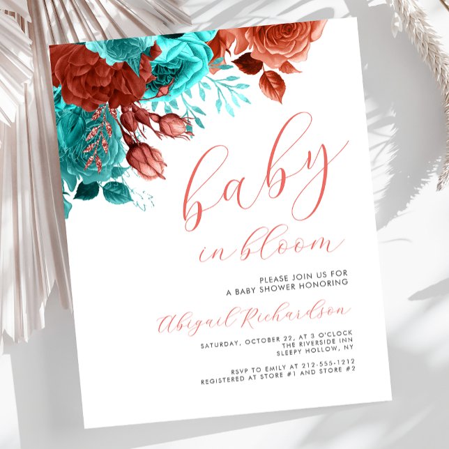 Fête de Naissance de Bébé sur le Budget Fleurs Cor (Créateur téléchargé)