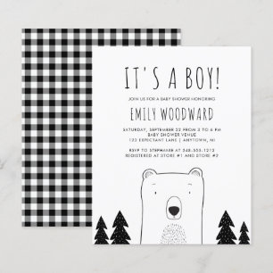 Fête de naissance garçon ours bois rustique