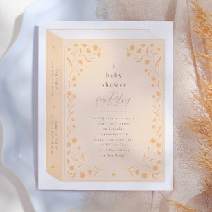 Fête de Naissance Thème Livre Floral Élégant Budge