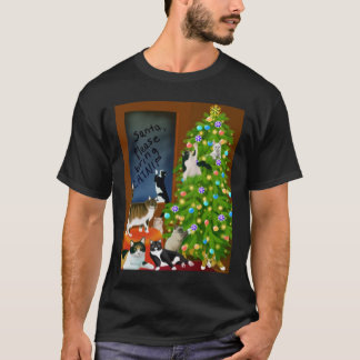 Fête de Noël au T-shirt d'obscurité de Chambre de