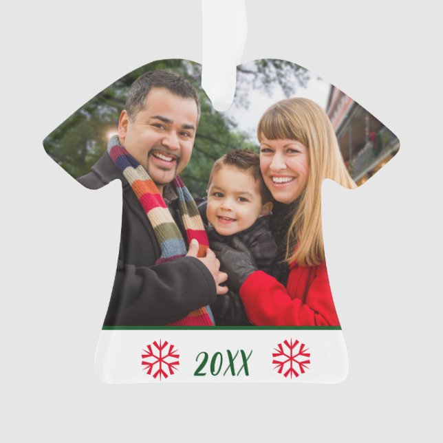 Fête de Noël avec photo de famille à deux faces (devant)