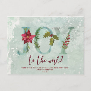 fête de noël carte postale joie au monde