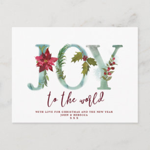 fête de noël carte postale joie au monde