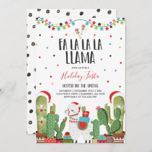 Fête de Noël de Llama Invitation