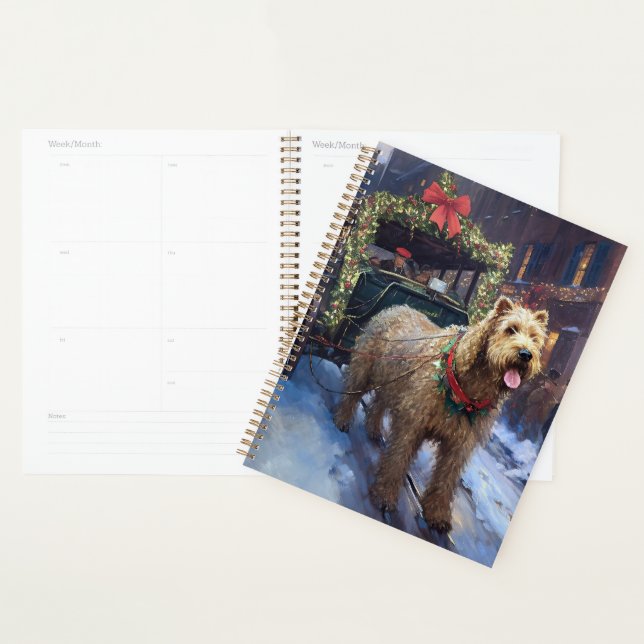 Fête de Noël du Terrier Wheaten (Devant avec enveloppe)