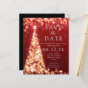 Fête de Noël Enregistrer La Date Arbre d'Or Invita