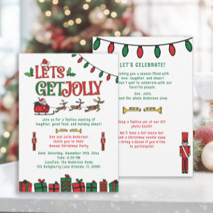 Fête de Noël Fantaisiste Rouge Vert Santa Renne 