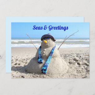 Fête de Noël Floride Snowman Invitation