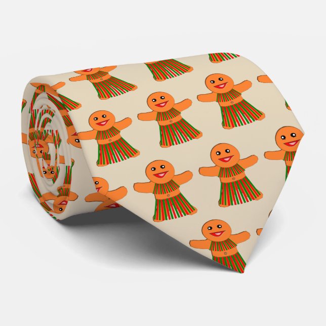 Fête de Noël Gingerbread Femme Cravate (Roulé)