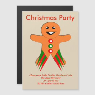 Fête de Noël Gingerbread Homme Invitations personn